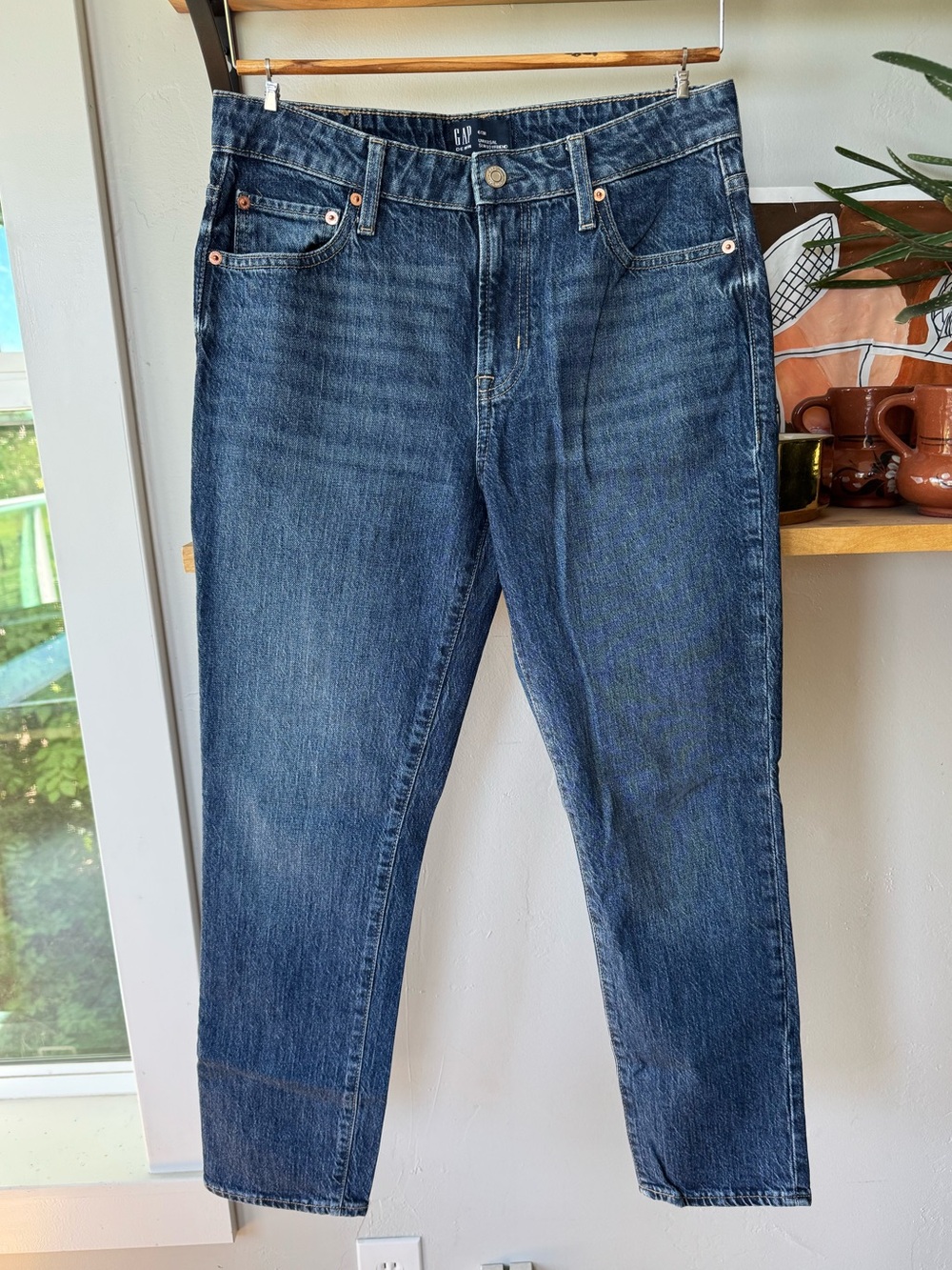 GAP Universal Slim Boyfriend Dark Blue Straight Leg Jeans Size 28 or 6R